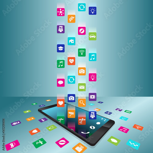The application downloaded and installed to smartphone