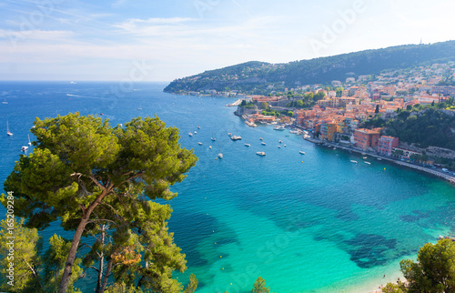 Платно view on luxury bay on cote d'azur in south France