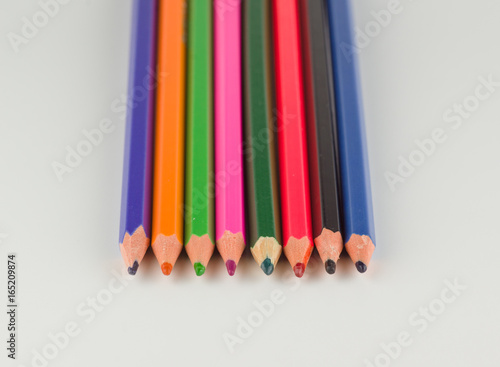 Several pencils of different colors