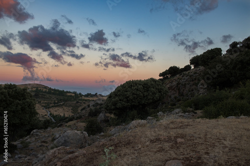 Sonnenuntergang in der Sierra Nevada, Spanien