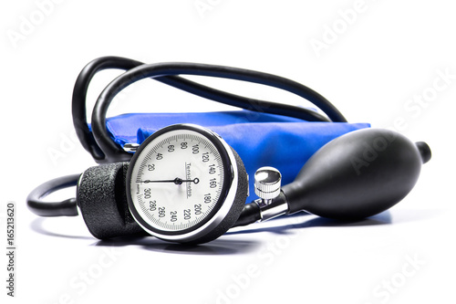 Фотография Blood pressure cuff, close-up isolated