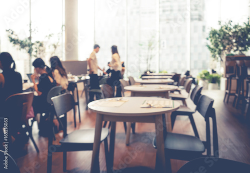 Blur coffee shop cafe restaurant workspace for backgrounds idea