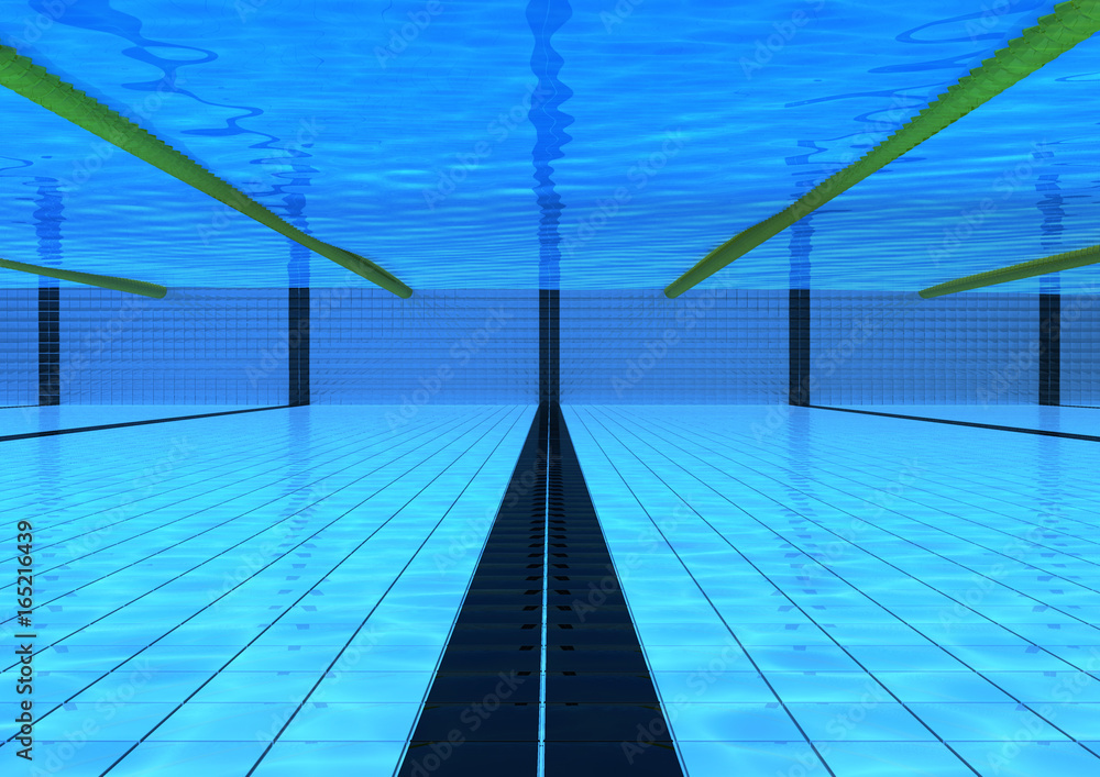 Fototapeta premium 3d rendering. under water of the swimming pool.