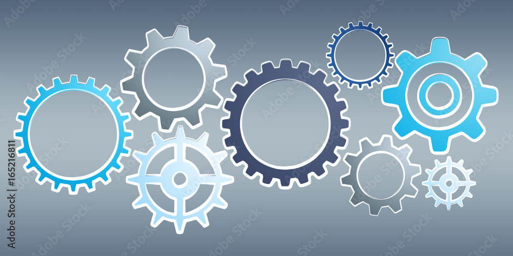 Hand-drawn gears sketch