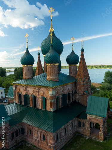 Yaroslavl, Russia - Jule, 2017: Church of St. John Chrysostom in Yaroslavl. It's part of the temple complex in Korovniki, Russia, Golden ring of Russia photo