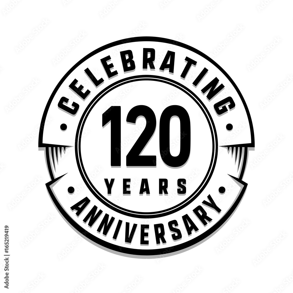 120 years anniversary logo template. Vector and illustration.

