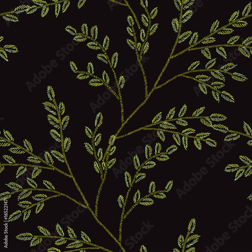 embroidery floral seamless pattern photo