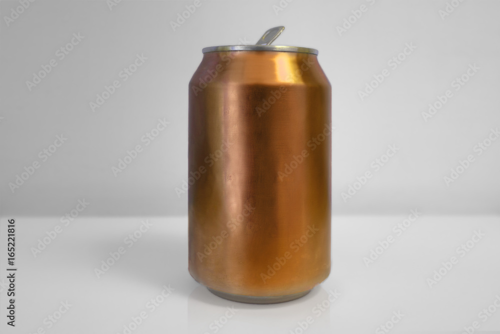 Aluminum Orange Soda Can over White Background Aluminum Orange Soda Can over White Background