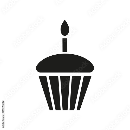 Cake with candle icon