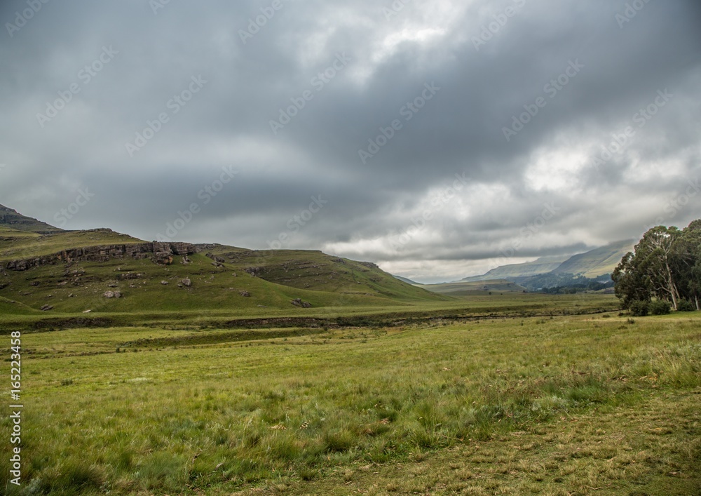 Landscape of the Drakensberge at the Mkhomazi Wilderness area