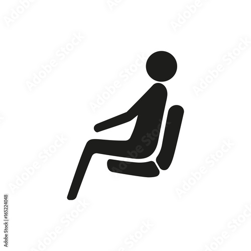 Sitting passenger  icon