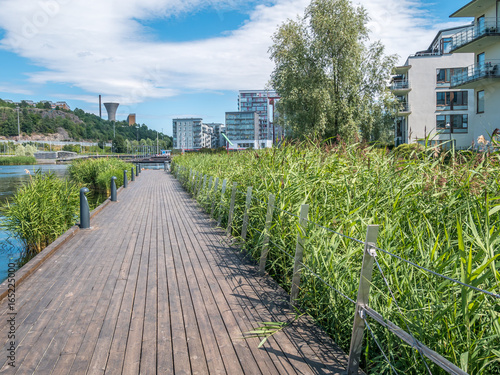 Photography Hammarby Sjostad in Stockholm, Sweden on a summer day.