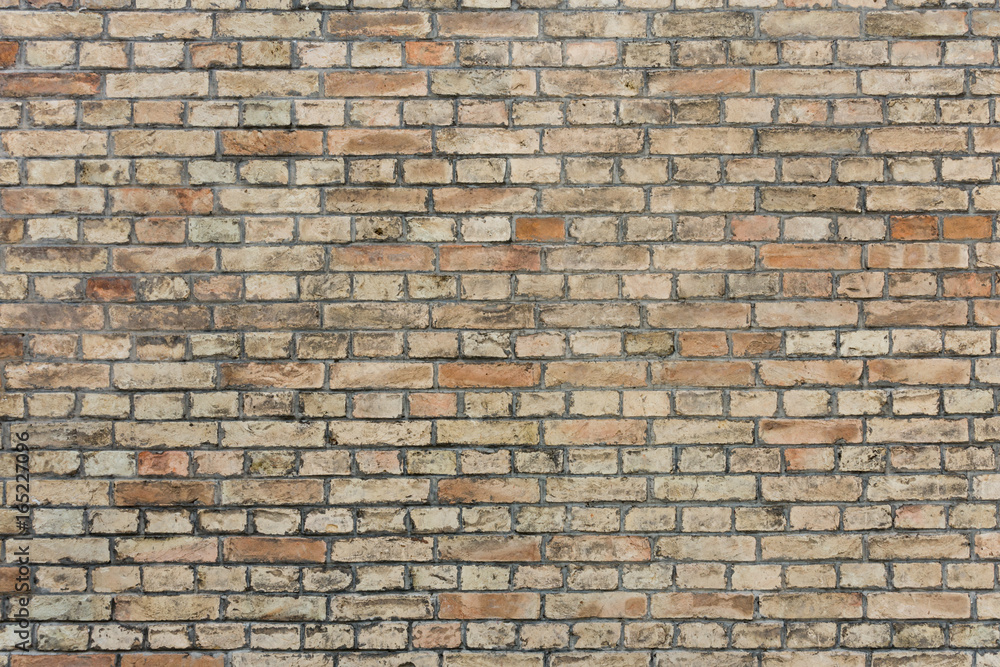 Fototapeta premium Old orange brick wall texture grunge background