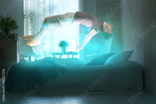 Sleep paralysis concept. Yo...