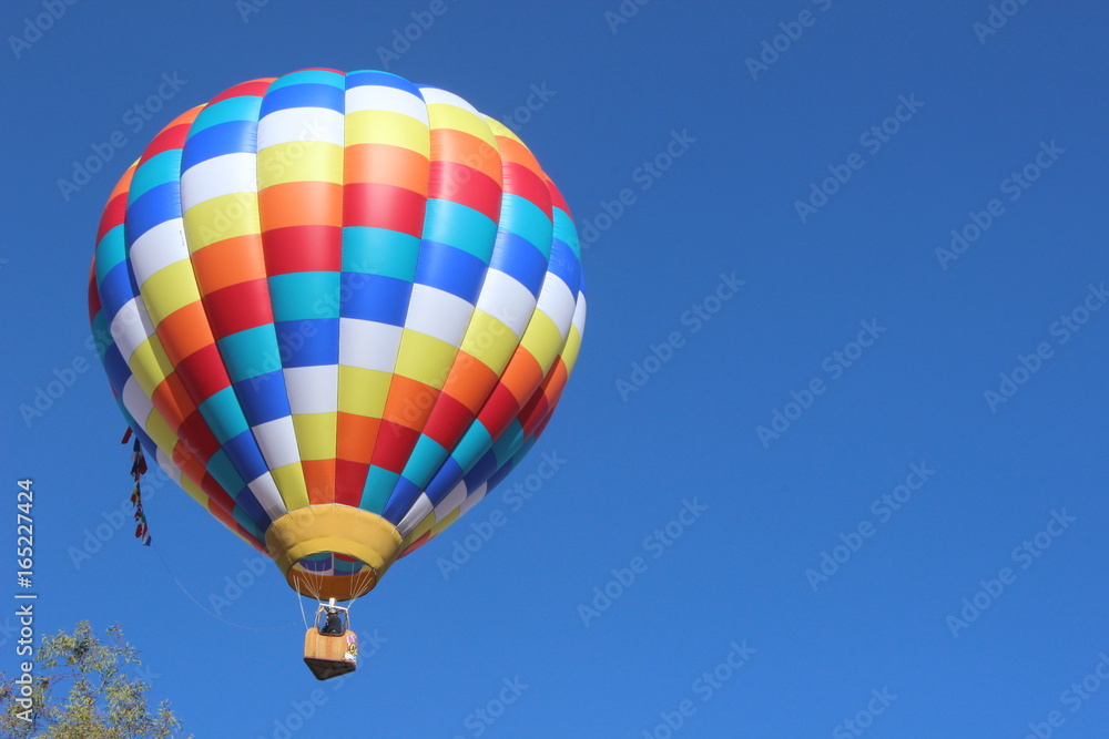 Blue sky with a hot air balloon Blue sky with a hot air balloon