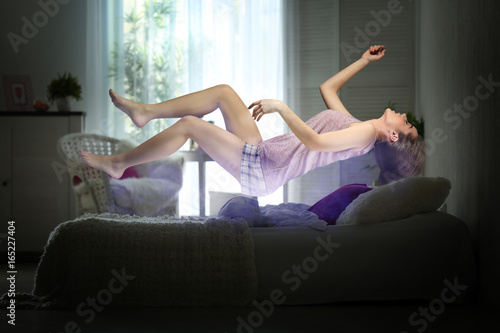 Sleep paralysis concept. Yo...