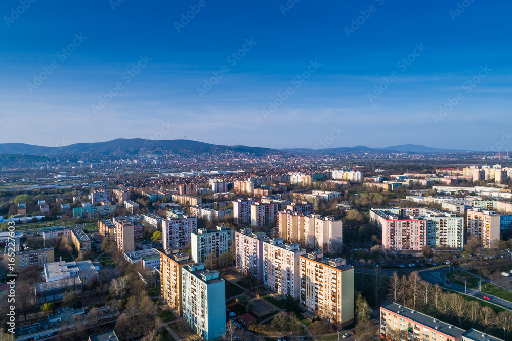 Fototapeta premium block houses in pecs