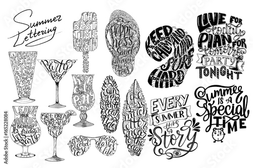 Summer lettering for cards  posters  prints and more.