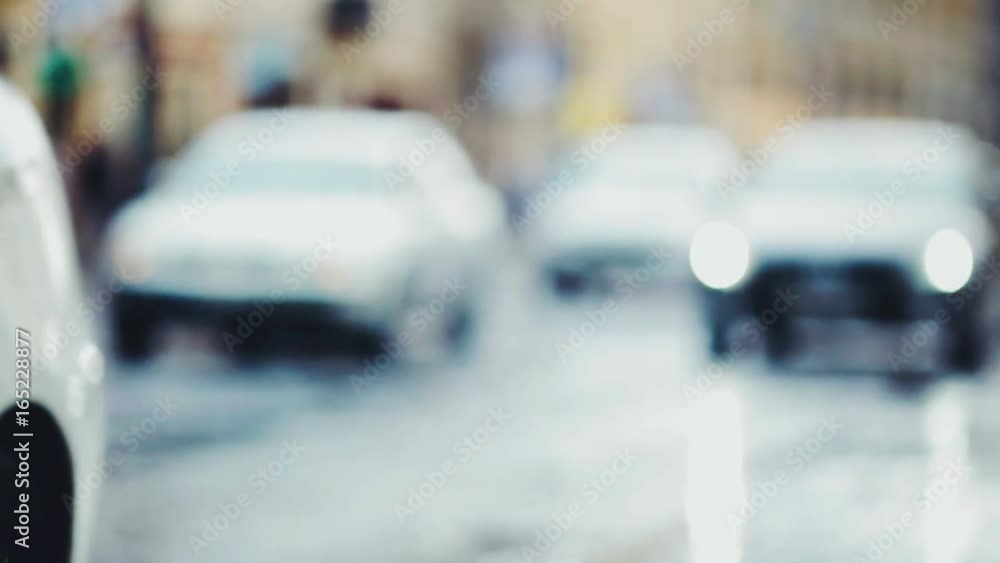 Defocused road with cars Defocused road with cars