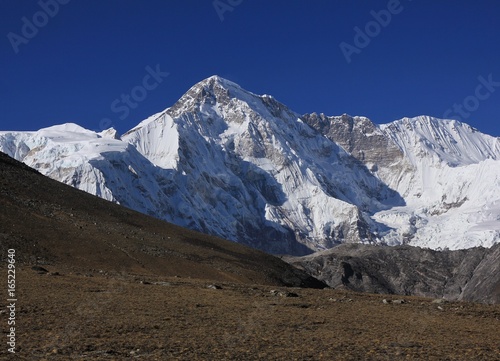Mount Cho Oyu seen from the Gokyo valley, Nepal.