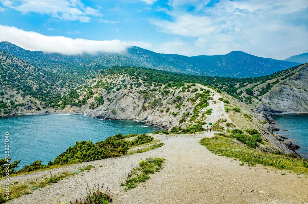 View of cape Kapchik, Golitsinskaya trail, Crimea View of cape Kapchik, Golitsinskaya trail, Crimea