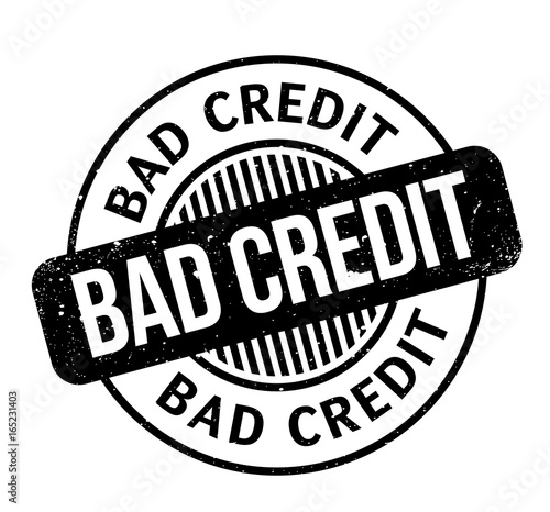 Bad Credit rubber stamp. Grunge design with dust scratches. Effects can be easily removed for a clean, crisp look. Color is easily changed.