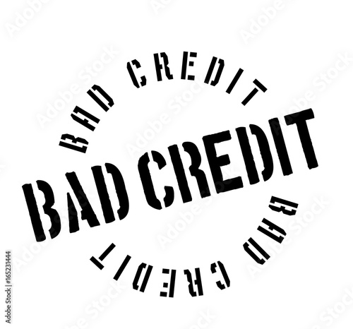 Bad Credit rubber stamp. Grunge design with dust scratches. Effects can be easily removed for a clean, crisp look. Color is easily changed.