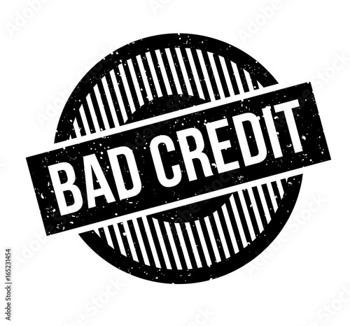 Bad Credit rubber stamp. Grunge design with dust scratches. Effects can be easily removed for a clean, crisp look. Color is easily changed.
