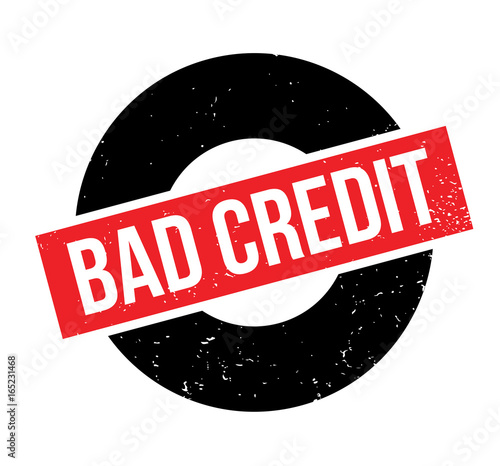 Bad Credit rubber stamp. Grunge design with dust scratches. Effects can be easily removed for a clean, crisp look. Color is easily changed.