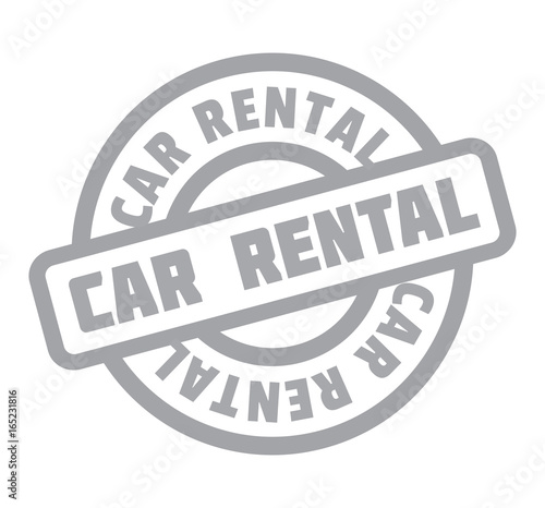 Car Rental rubber stamp. Grunge design with dust scratches. Effects can be easily removed for a clean, crisp look. Color is easily changed.