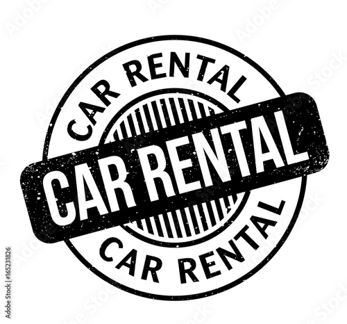 Car Rental rubber stamp. Grunge design with dust scratches. Effects can be easily removed for a clean, crisp look. Color is easily changed.