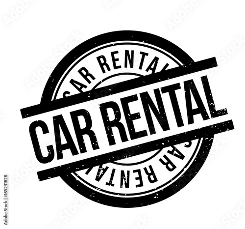Car Rental rubber stamp. Grunge design with dust scratches. Effects can be easily removed for a clean, crisp look. Color is easily changed.