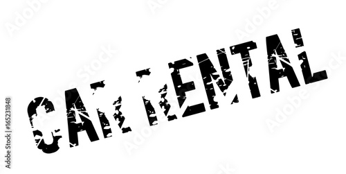 Car Rental rubber stamp. Grunge design with dust scratches. Effects can be easily removed for a clean, crisp look. Color is easily changed.