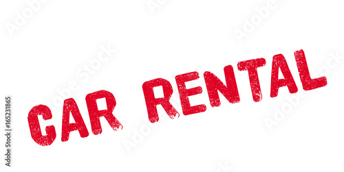 Car Rental rubber stamp. Grunge design with dust scratches. Effects can be easily removed for a clean, crisp look. Color is easily changed.