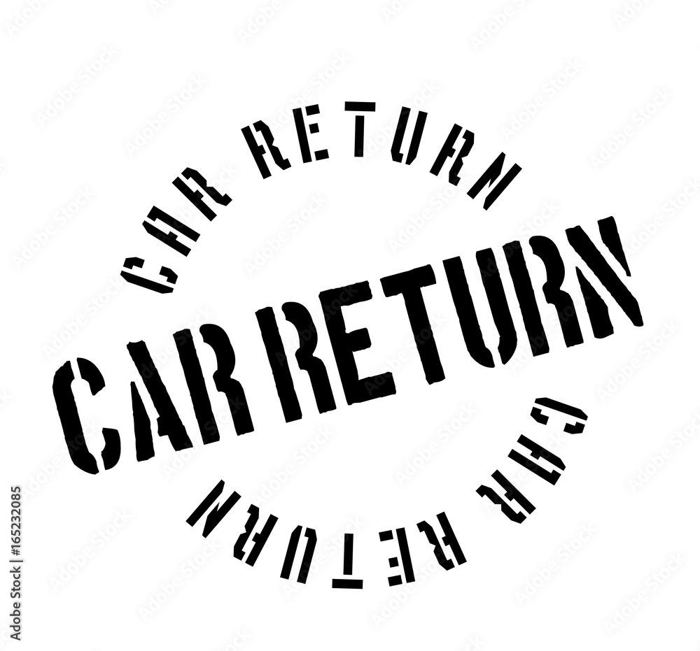 Car Return rubber stamp. Grunge design with dust scratches. Effects can be easily removed for a clean, crisp look. Color is easily changed. Car Return rubber stamp. Grunge design with dust scratches. Effects can be easily removed for a clean, crisp look. Color is easily changed.