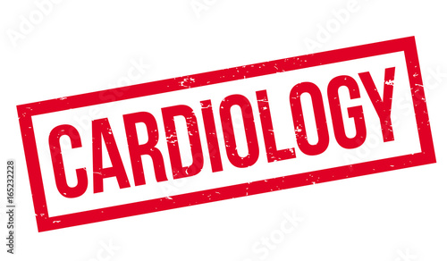 Cardiology rubber stamp. Grunge design with dust scratches. Effects can be easily removed for a clean, crisp look. Color is easily changed.