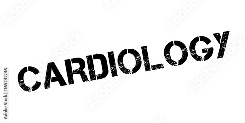 Cardiology rubber stamp. Grunge design with dust scratches. Effects can be easily removed for a clean, crisp look. Color is easily changed.