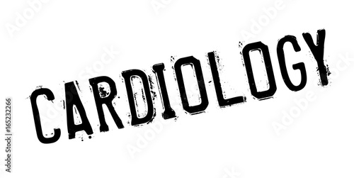 Cardiology rubber stamp. Grunge design with dust scratches. Effects can be easily removed for a clean, crisp look. Color is easily changed.