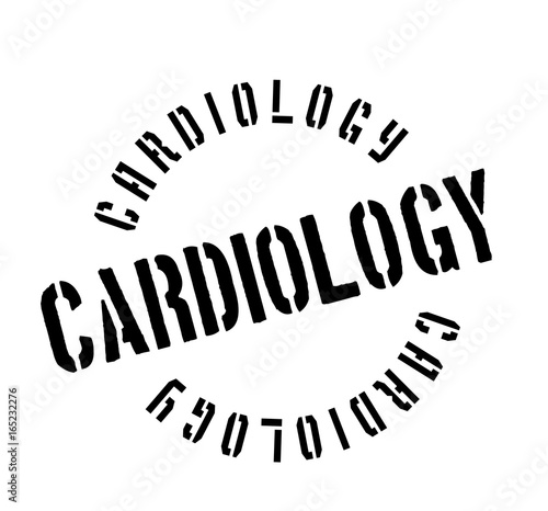 Cardiology rubber stamp. Grunge design with dust scratches. Effects can be easily removed for a clean, crisp look. Color is easily changed.