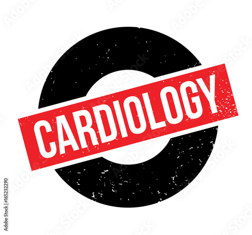 Cardiology rubber stamp. Grunge design with dust scratches. Effects can be easily removed for a clean, crisp look. Color is easily changed.