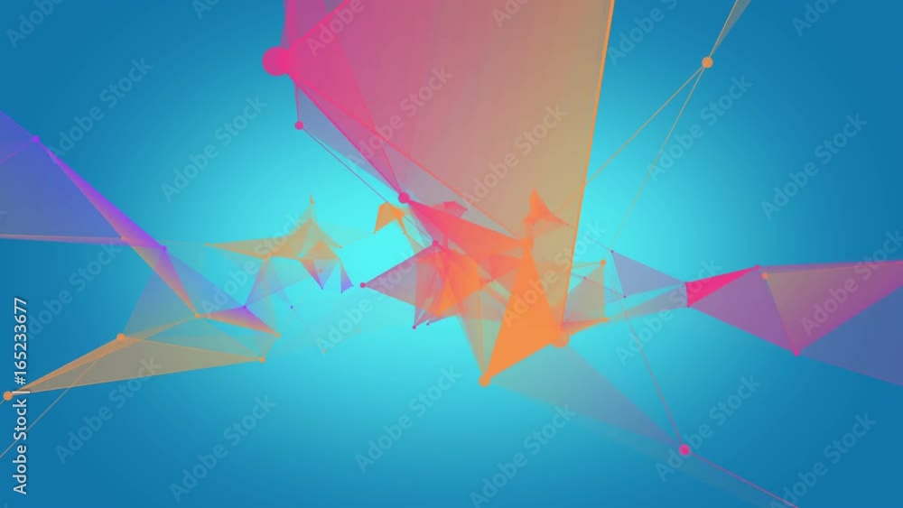 Abstract Triangles connection background loop Abstract Triangles connection background loop