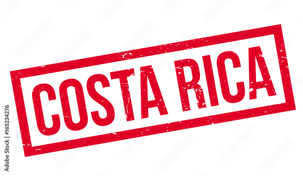 Costa Rica rubber stamp. Grunge design with dust scratches. Effects can be easily removed for a clean, crisp look. Color is easily changed.