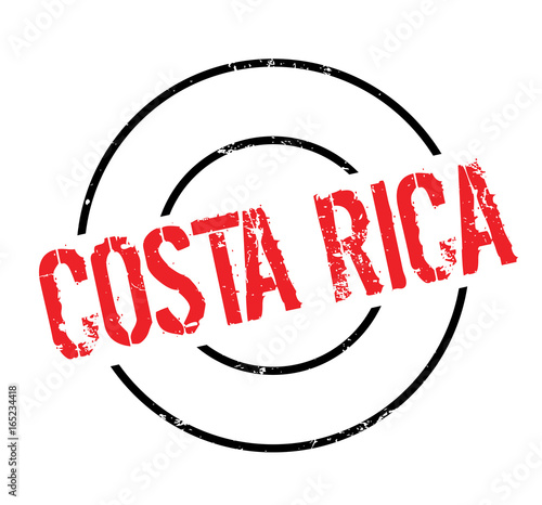 Costa Rica rubber stamp. Grunge design with dust scratches. Effects can be easily removed for a clean, crisp look. Color is easily changed.