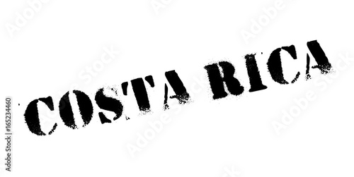 Costa Rica rubber stamp. Grunge design with dust scratches. Effects can be easily removed for a clean, crisp look. Color is easily changed.