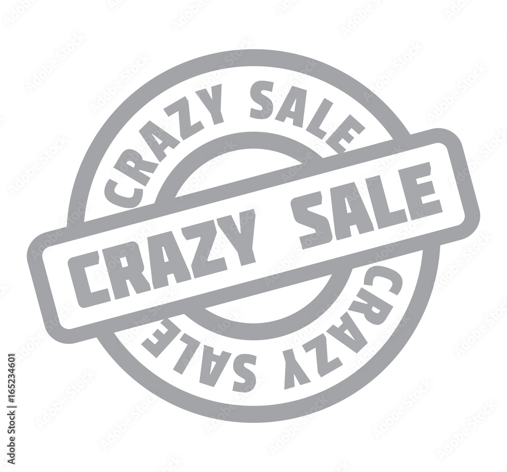 Crazy Sale rubber stamp. Grunge design with dust scratches. Effects can be easily removed for a clean, crisp look. Color is easily changed. Crazy Sale rubber stamp. Grunge design with dust scratches. Effects can be easily removed for a clean, crisp look. Color is easily changed.