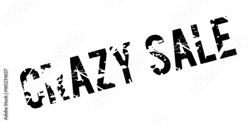 Crazy Sale rubber stamp. Grunge design with dust scratches. Effects can be easily removed for a clean, crisp look. Color is easily changed.