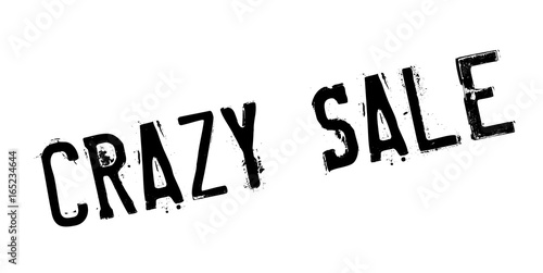 Crazy Sale rubber stamp. Grunge design with dust scratches. Effects can be easily removed for a clean, crisp look. Color is easily changed.