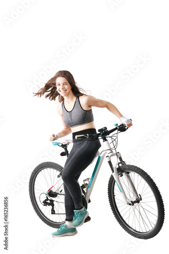 girl with a mountainbike