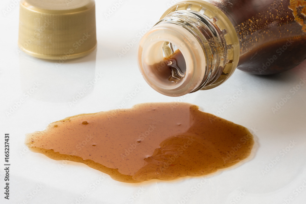 Szechuan Marinade Spilled from the Bottle