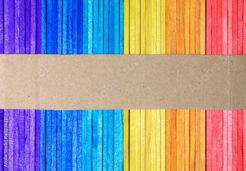 Colorful ice cream sticks with vintage paper, texture background